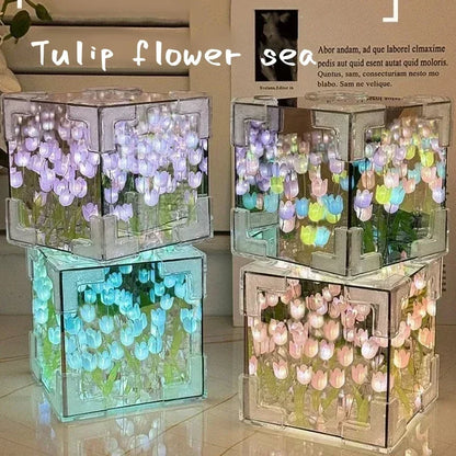 DIY Infinite Tulip Flower Cube Three-Dimensional