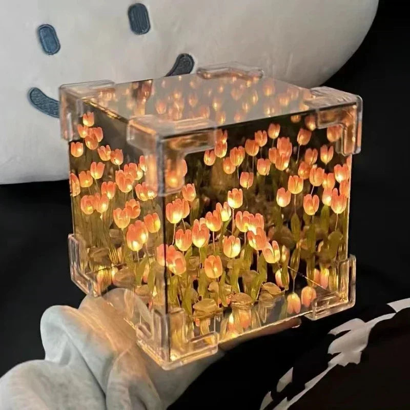 DIY Infinite Tulip Flower Cube Three-Dimensional